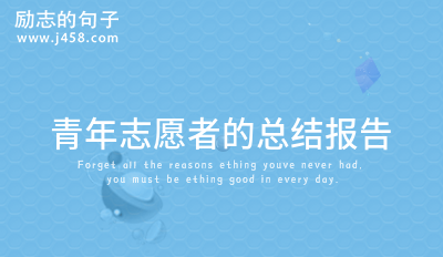 青年志愿者的总结报告