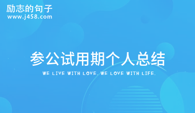 参公试用期个人总结